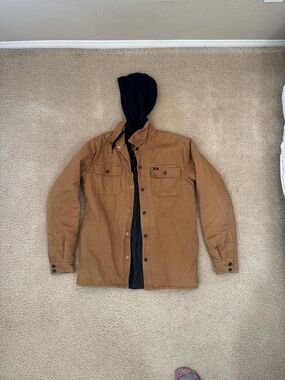 Dickies ’67 Collection Men’s Hooded Canvas Jacket – Brown – Size Small